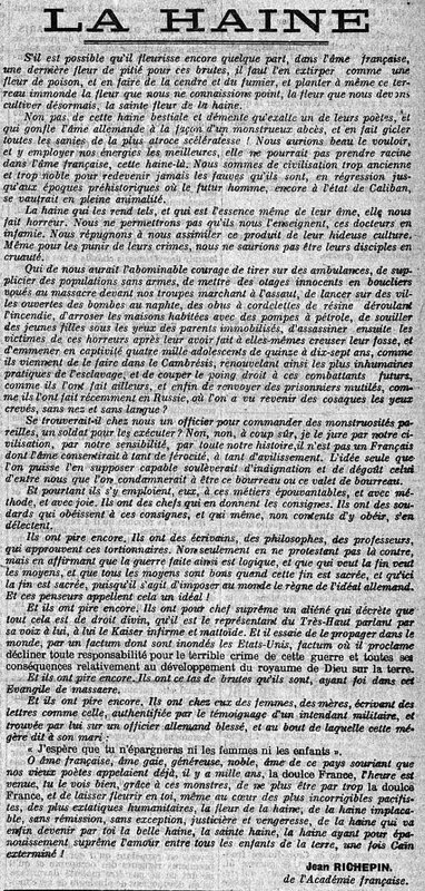 Journal La haine