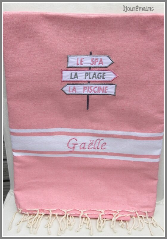 fouta rose direction Gaëlle