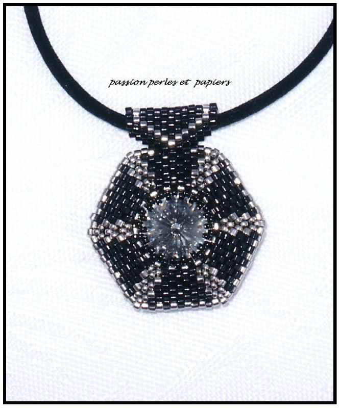 pendentif tortuga noir argent