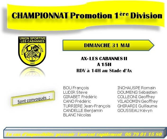 J16 CHAMPIONNAT Promotion 1ère Division
