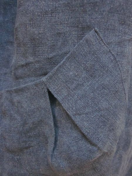 Robe CELESTE en lin bleu façon jeans (6)
