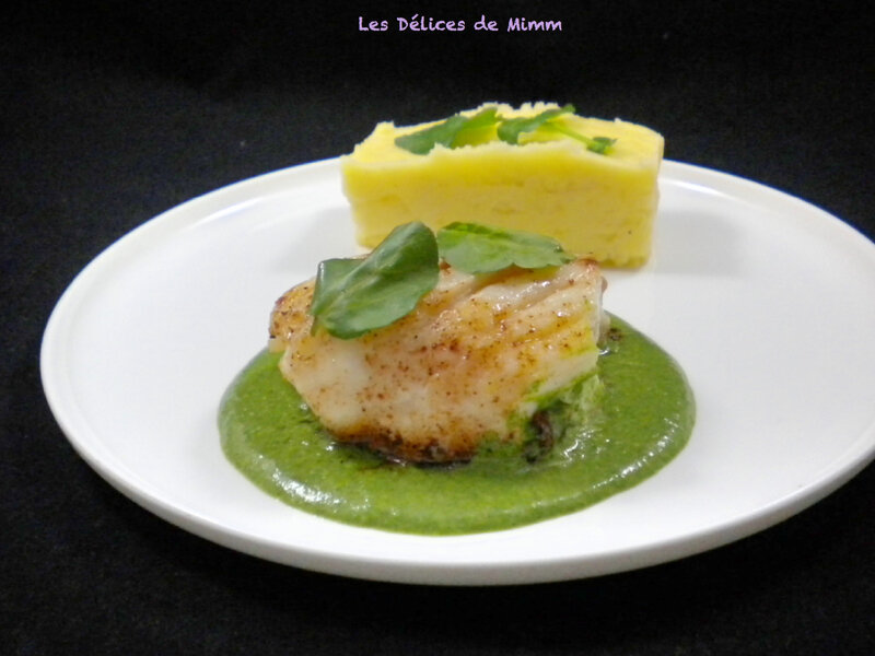 Dos de cabillaud et sa sauce au cresson 5