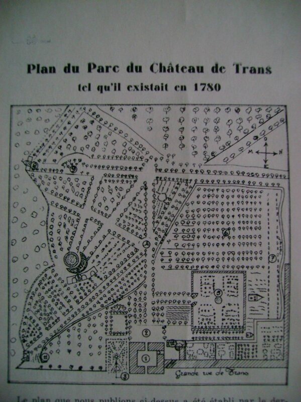 Plan du parc du château 1