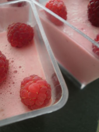 recettes Panna cotta à la framboise.