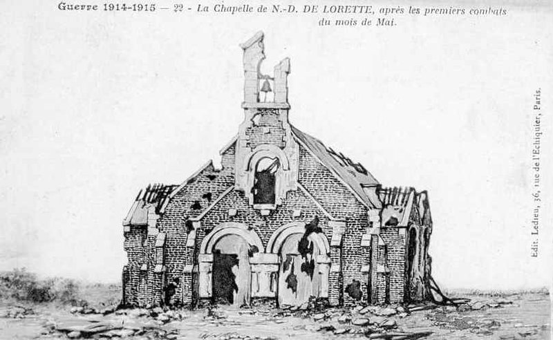 Ablain-Saint-Nazaire_chapelle_Lorette_détruite
