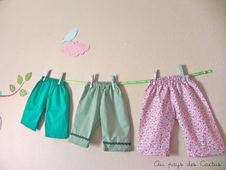 Pantalons bébé Taille 3 mois Au pays des Cactus 6