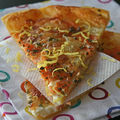Tarte fine au <b>saumon</b> et Mozzarella, parce que je n'ai pas le temps de cuisiner