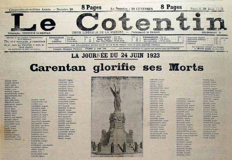 Carentan glorifie ses morts1