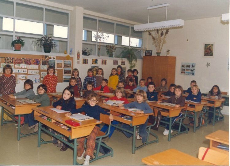 La classe de CE1 à Bonneval Gap en 1973