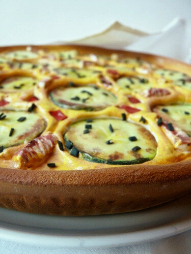 Tarte salée aux courgettes