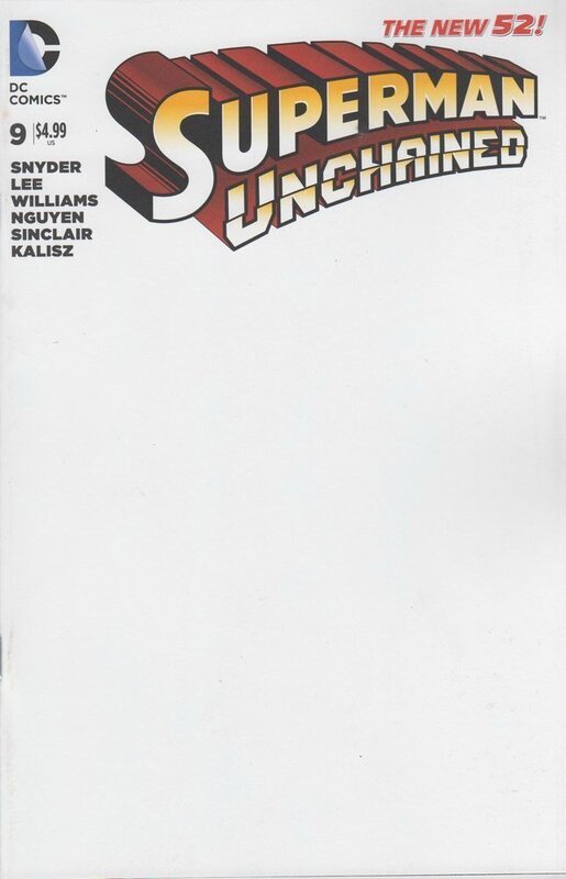 superman unchained 9 blank variant
