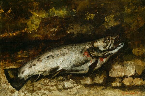 Courbet, la truite