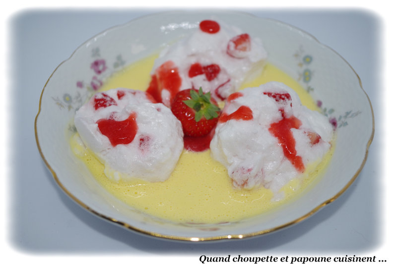oeufs à la neige aux fraises-7055