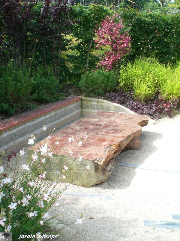 Banc zen au festival des Jardins de Chaumont sur Loire (41)