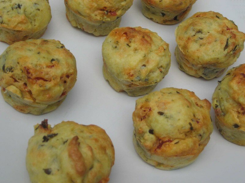 muffins olives noires pesto