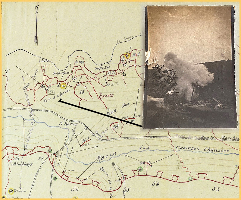 explosion 105 secteur fer à cheval argonne 1915