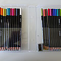 Crayons aquarellables : 2 assortiments et une boîte sur mesure