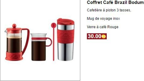 Coffret Café Brazil Bodum : un cadeau à remporter sur Prizee !