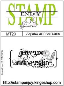 MT29 -joyeux anniversaire 9 sachets 6 x 8