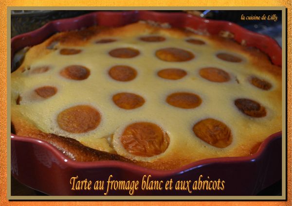tarte au fromage bllanc et aux abricots