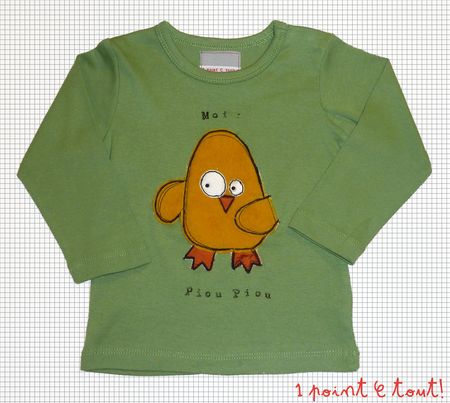 T_shirt_vert_Piou_piou