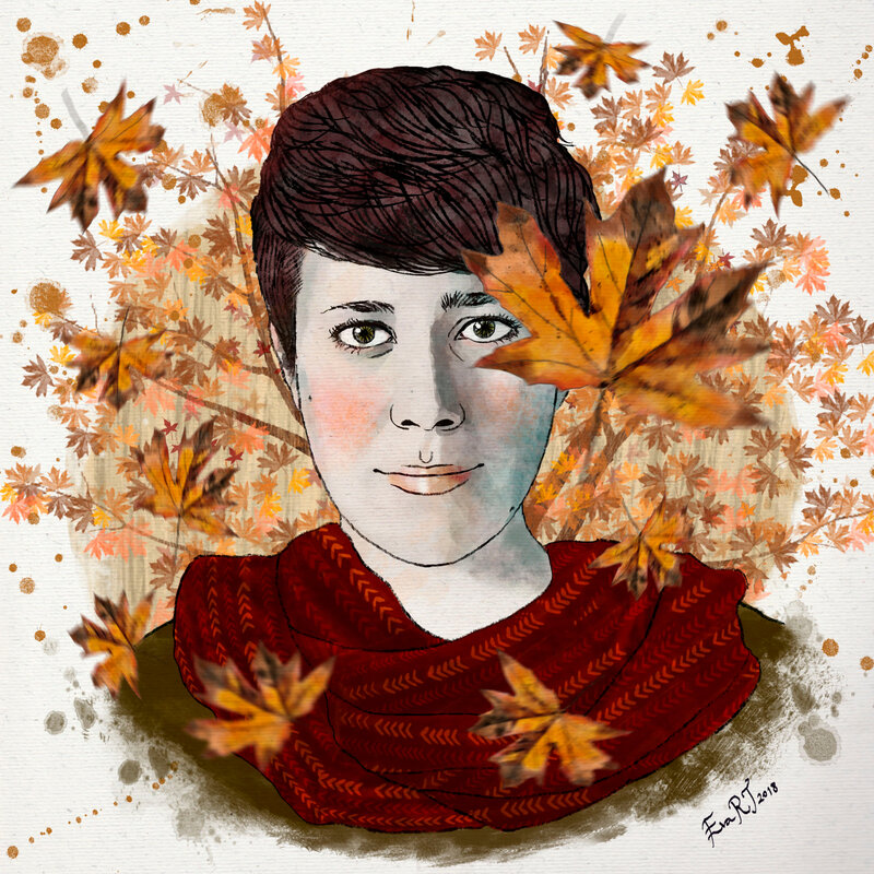 autumn selfportrait by evart