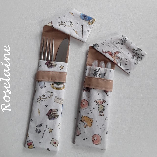 Roselaine pochette couverts
