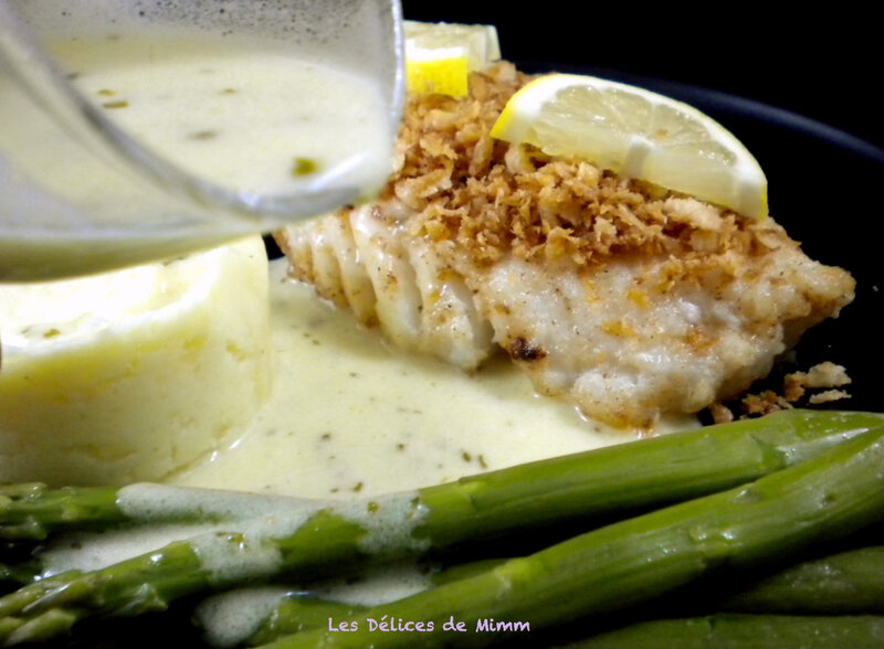 Dos de cabillaud en crumble de panko