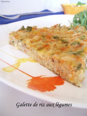 Galette de riz aux légumes pour soir de flemme recettes entrees Grand nid à la sauce emmental