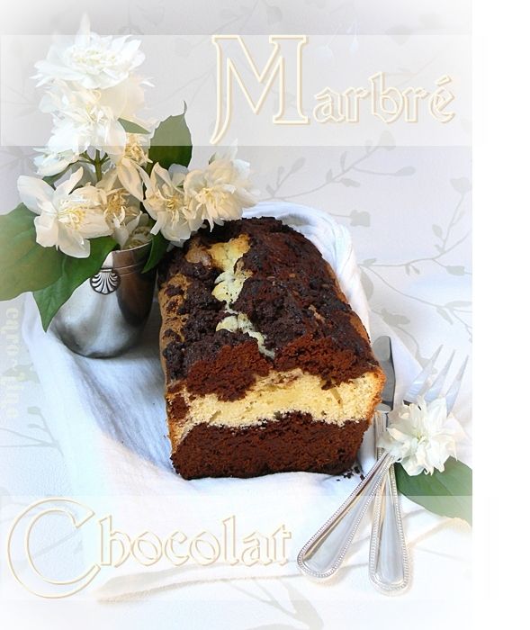 Marbr Cake aux 2 Chocolats Chocolat Noir et Chocolat Blanc