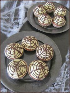 Muffins noisettes araignée Halloween (2)