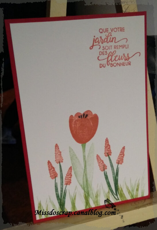 carte fleur rouge sylvie