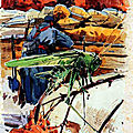 Mathurin Méheut au <b>Bois</b> de la <b>Gruerie</b>, 1915