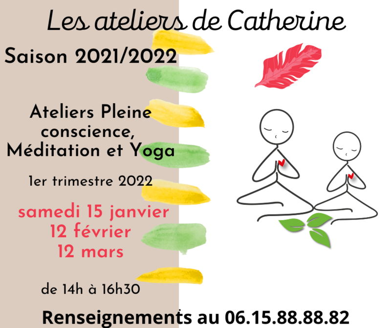 Ateliers Pleine conscience, Yoga et Méditation 1er trim 2022