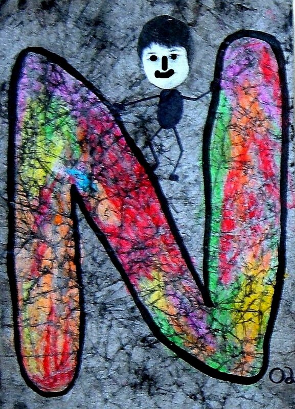 Lettres façon BATIK (8b)