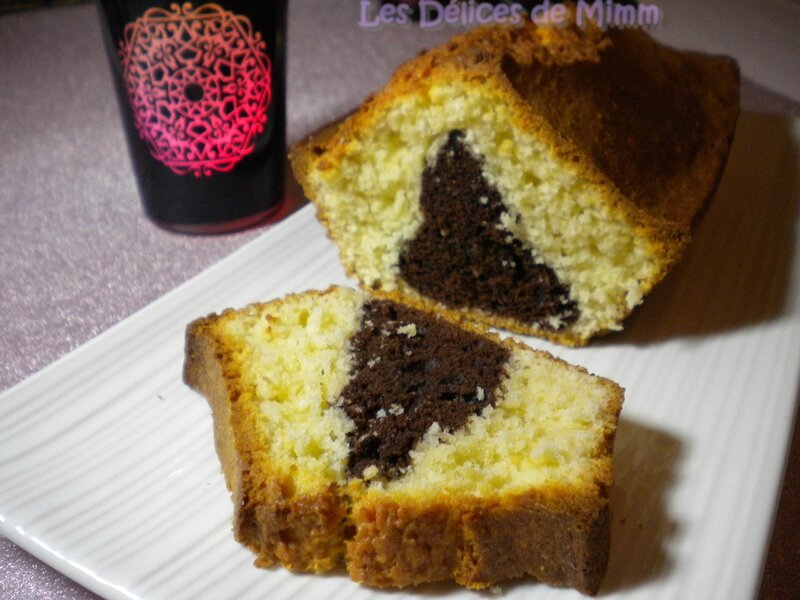 Cake marbré noix de coco-chocolat