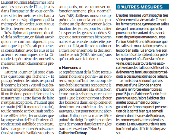 2020 09 24 SO Covid en Gironde des nouvelles mesures qui font tousser3