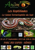 Affiche les reptiliades Nimes Le salon terrariophile du sud