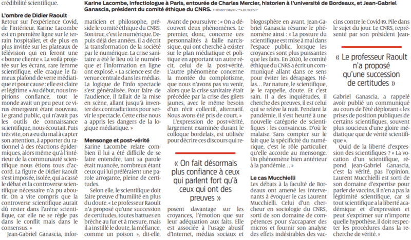 2021 10 09 SO La crédibilité scientifique face à la crise sanitaire3