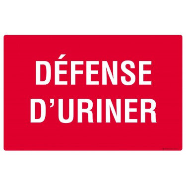 Défense d'uriner