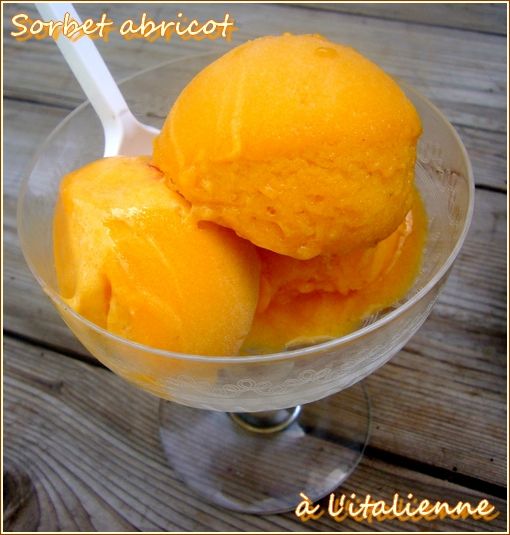 presnetation sorbet abricot