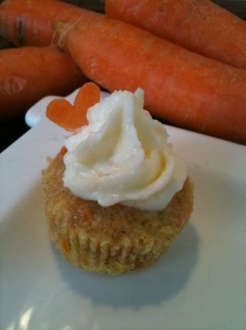 Mini Cupcakes à la carotte et à la cannelle Mini Cupcakes à la carotte et à la cannelle