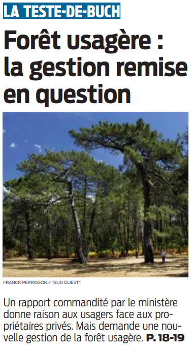 2022 05 13 SO La Teste-de-Buch Forêt usagère la gestion remise en question