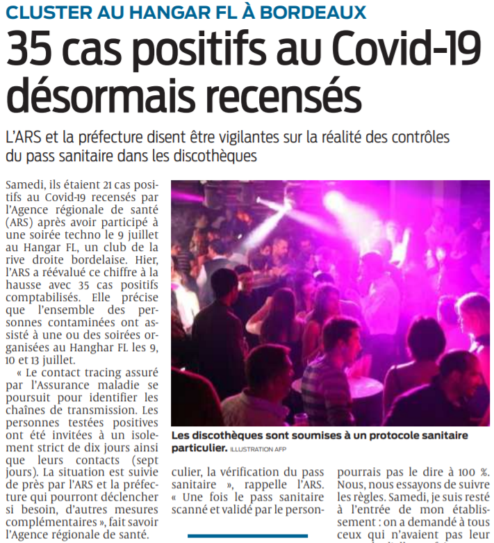 2021 07 19 SO 35 cas positifs au Covid-19 désormais recensés