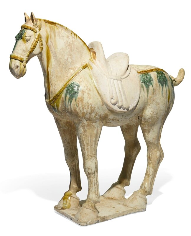 A sancai-glazed pottery horse, Tang Dynasty (618-907)