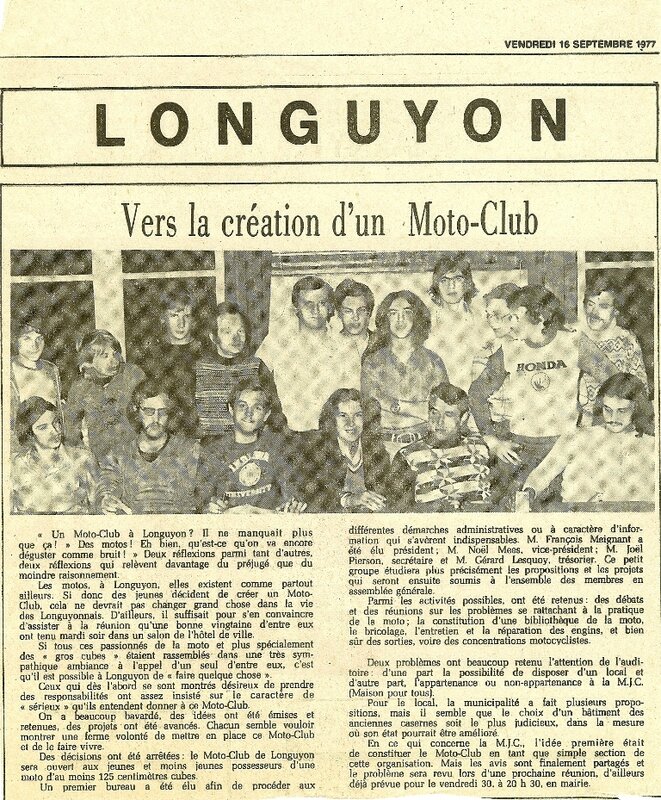 Création moto-club