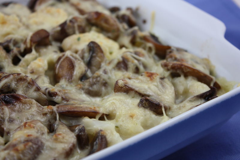 Gratin de chou-fleur aux champignons recettes Gratin de riz aux champignons