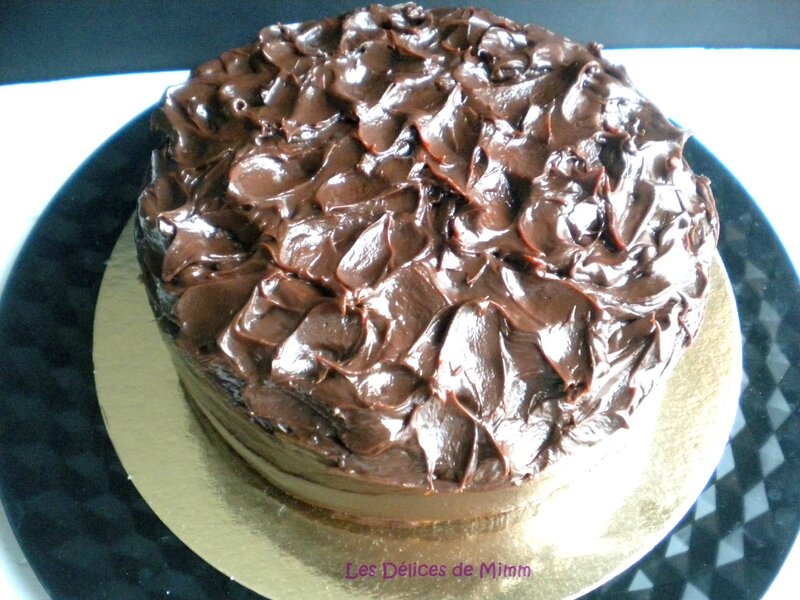 Mud cake et sa ganache aux 2 chocolats