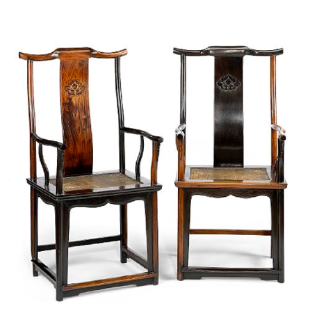 An_unusual_pair_of_huanghuali_and_jichimu_yoke_back_arm_chairs