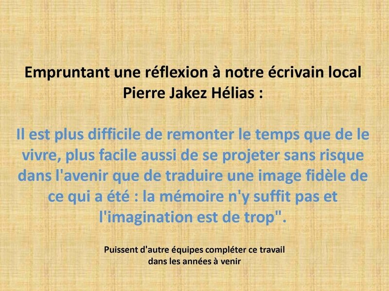 Réflexion Pierre Jakez Hélias